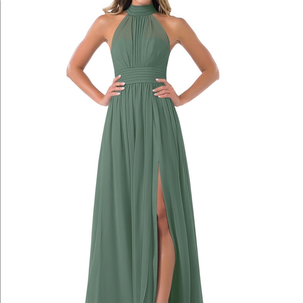 Azazie Imma Bridesmaid Dress in Eucalyptus